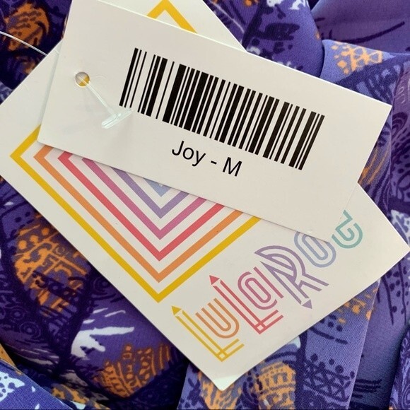 NWT LuLaRoe Joy Vest Duster Cover Up Feathers Colorful Boho Print Medium - Picture 7 of 8